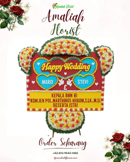 Papan Bunga Pernikahan Dero